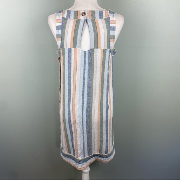 For Cynthia colorful striped Linen blend Shift tank dress size Small - Picture 6 of 9